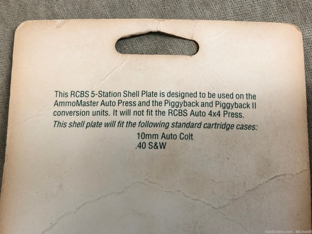 RCBS 5-Station Shell Plate #27  for AmmoMaster, Piggyback  .40 S&W, 10 mm-img-1