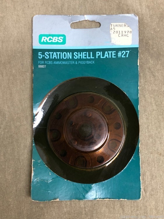 RCBS 5-Station Shell Plate #27  for AmmoMaster, Piggyback  .40 S&W, 10 mm-img-0