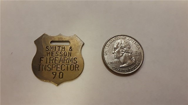 Smith & Wesson Firearms Inspector Tag Brass-img-0