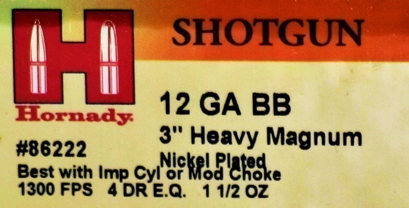 HORNADY 3" HEAVY MAGNUM 4 DRAM 12 Gauge BB COYOTE NICKEL PLATED LEAD 10rds-img-2