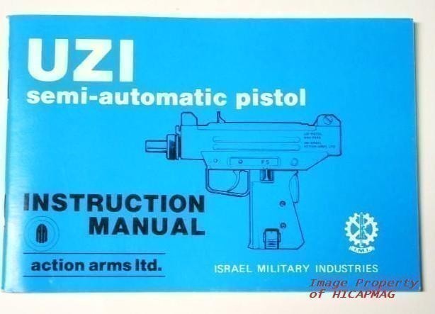AA / IMI UZI MICRO Pistol Instruction Manual 9mm/45 NEW-img-0