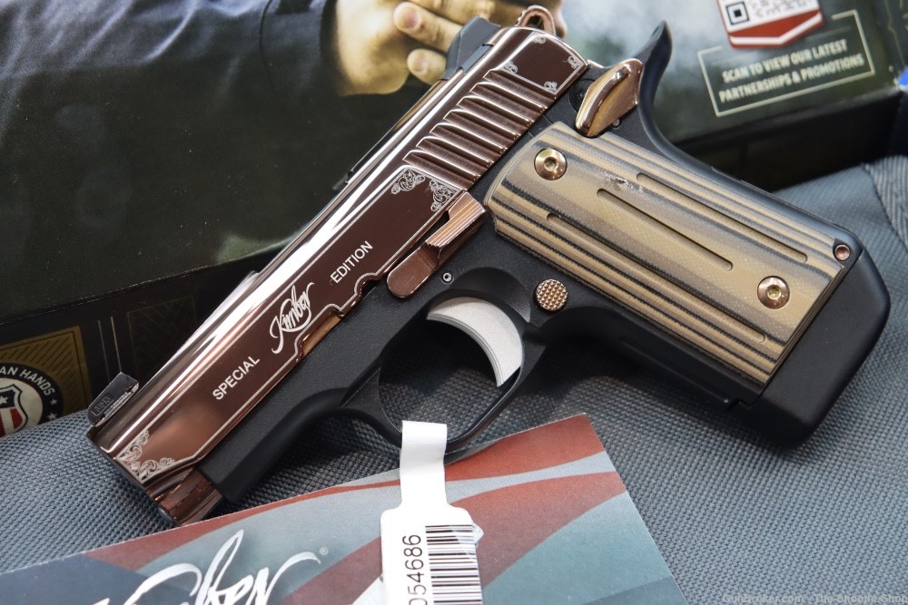 Kimber Model MICRO 9 Pistol ROSE GOLD PVD 9MM Luger G10 Compact SAO MICRO9 -img-1