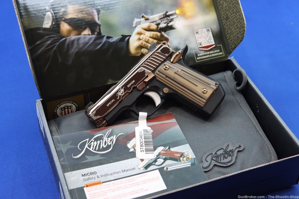 Kimber Model MICRO 9 Pistol ROSE GOLD PVD 9MM Luger G10 Compact SAO MICRO9 -img-0