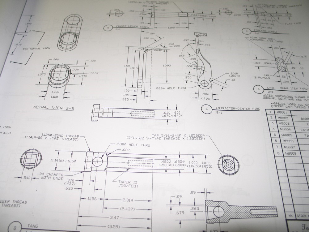 Marlin Ballard Single Shot Rifle Drawings, Blueprints!-img-1