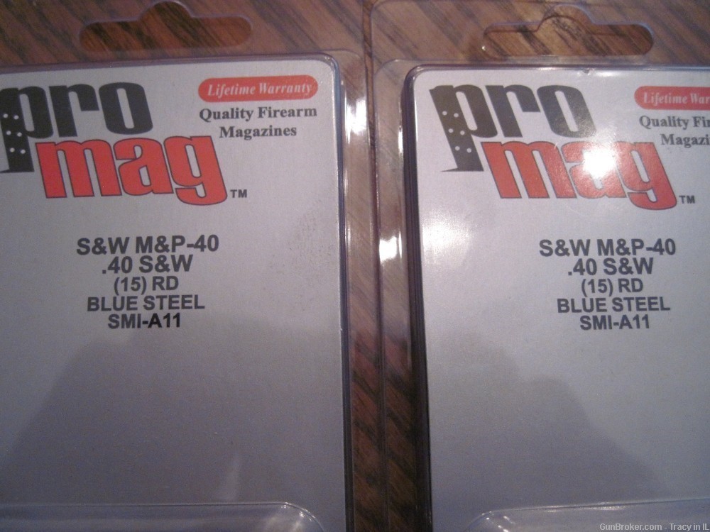 2 pack Promag pistol magazine for S&W M&P-40, 15 round, 40 S&W caliber-img-1