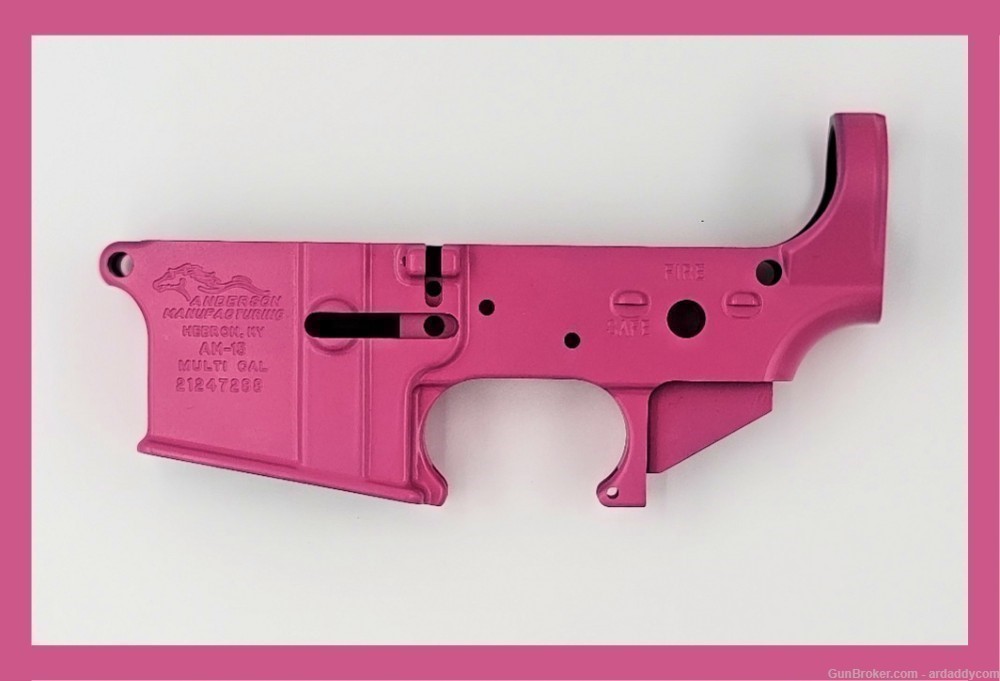 MAGPUL PINK LOWER RECEIVER ALUMINUM AR15 Stripped 5.56 .223 300 BO Blem-img-0