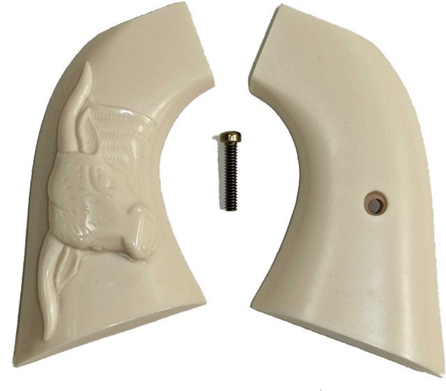 Heritage Rough Rider Large Bore SA Revolver Ivory-Like Grips With Steer-img-0