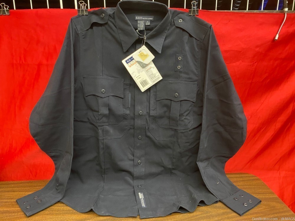 5.11 Tactical B-Class Long Sleeve Uniform Shirt External Pleat 42147 small-img-0