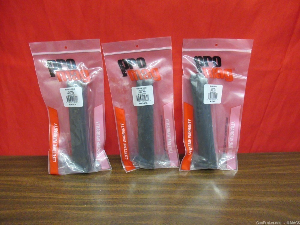 3 Ruger SR40 25 Round .40 S&W Pro Mag Magazines RUG-A38-img-0