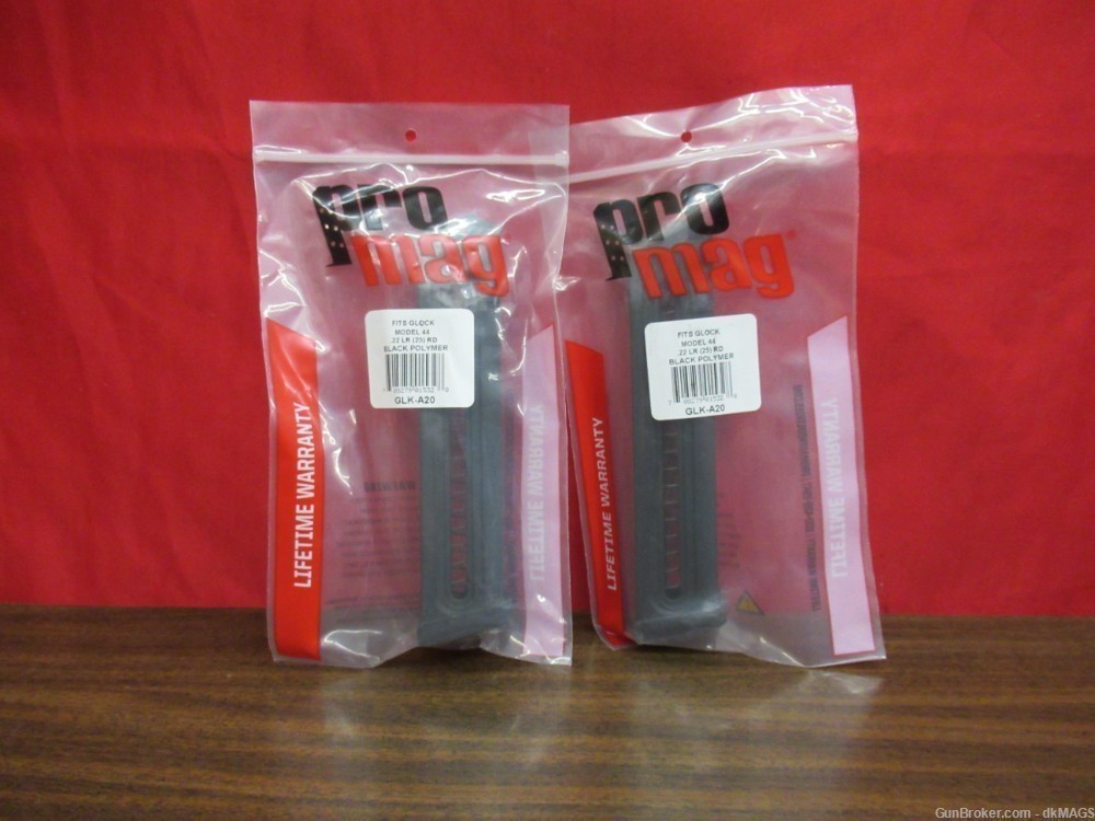 2 Magazines for Glock 44 .22LR 25 Round ProMag GLK-A20-img-0