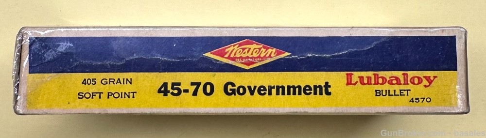 Vintage Western Lubaloy 45-70 Government 20 Round Box-img-1