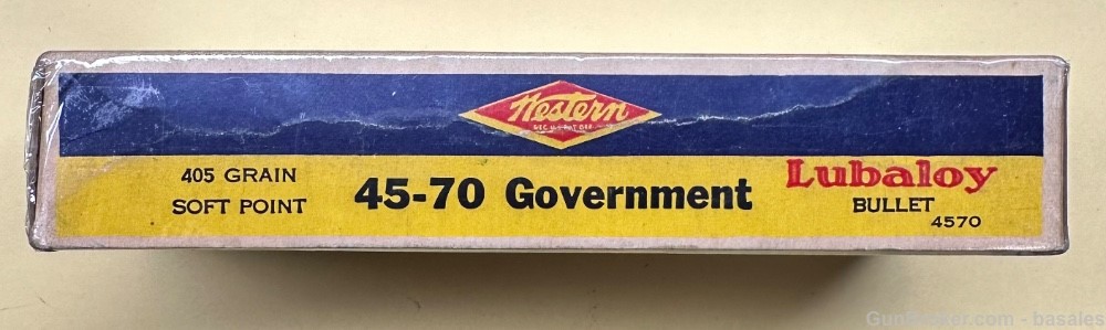 Vintage Western Lubaloy 45-70 Government 20 Round Box-img-3