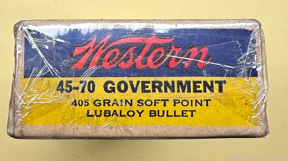 Vintage Western Lubaloy 45-70 Government 20 Round Box-img-4