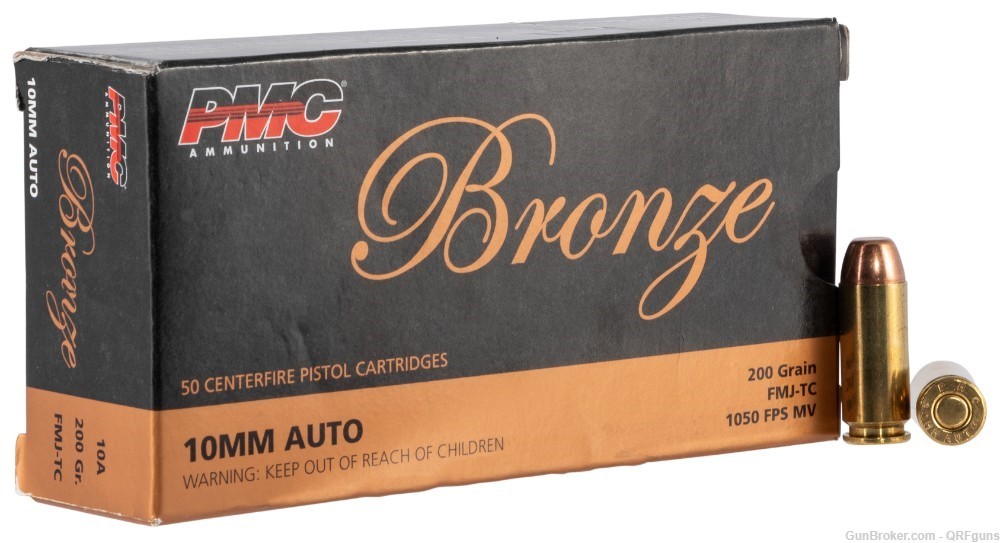 PMC 10A Bronze 10mm Auto 200 gr Full Metal Jacket 50rds-img-0