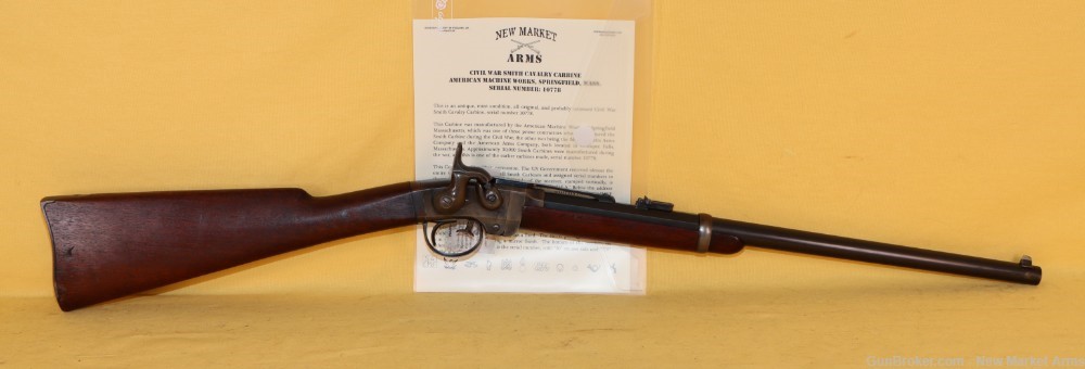 Mint, Possibly Unissued, Civil War Smith Cavalry Carbine, Am Machine Works-img-98