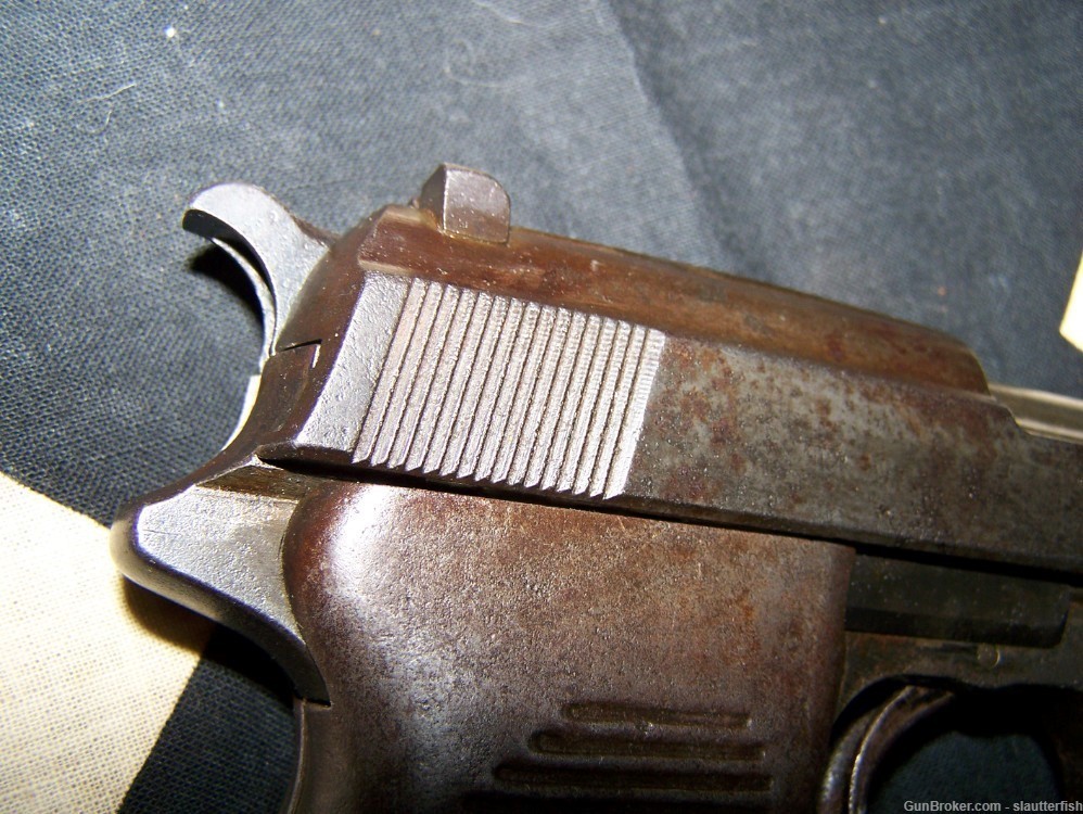 Interesting Late WWII Mauser SVW 45 Steel Grip P.38 Pistol, NO French Proof-img-6