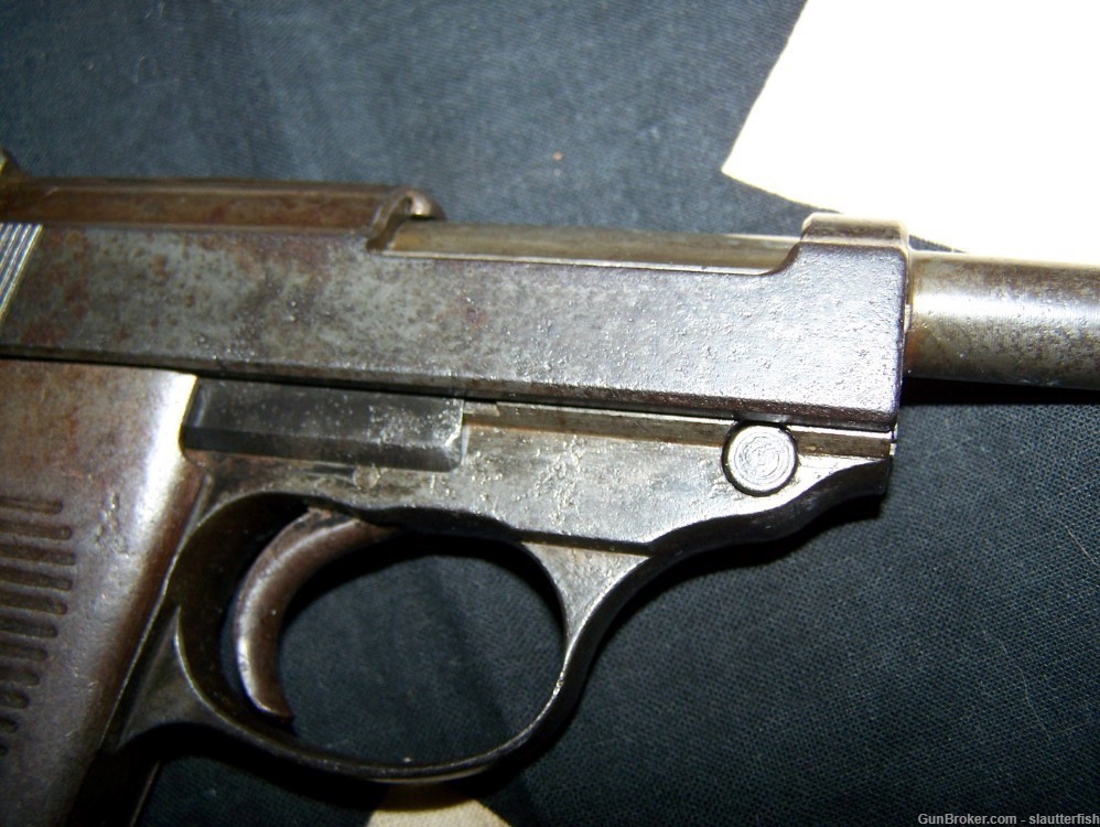 Interesting Late WWII Mauser SVW 45 Steel Grip P.38 Pistol, NO French Proof-img-7