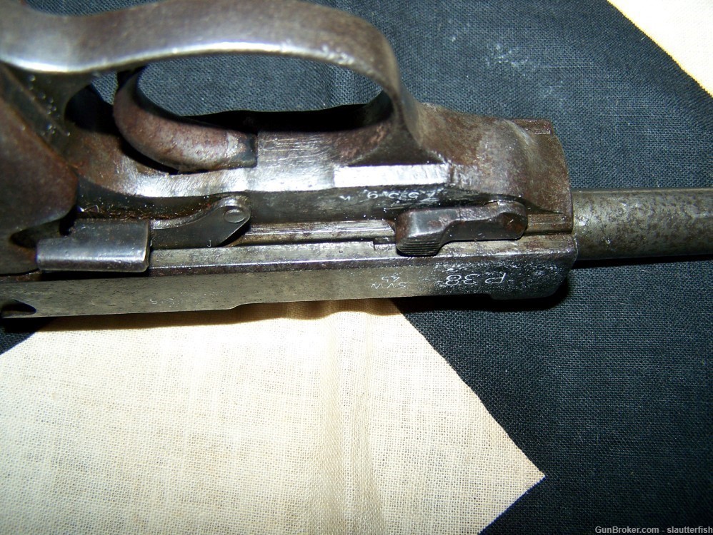Interesting Late WWII Mauser SVW 45 Steel Grip P.38 Pistol, NO French Proof-img-10