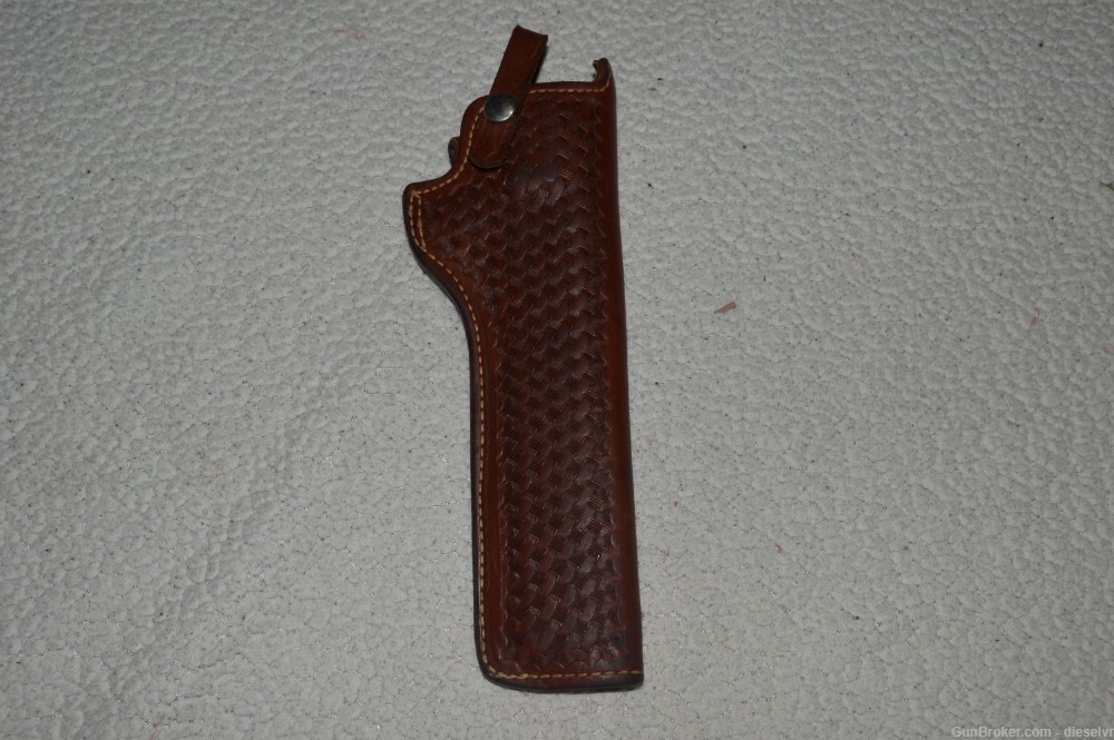 Smith & Wesson Leather Basketweave RH Hip Holster For 8 3/8" Revolver-img-0