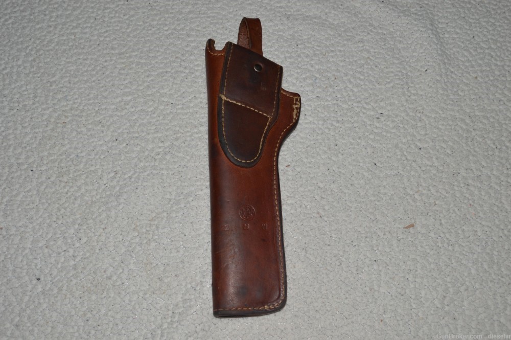 Smith & Wesson Leather Basketweave RH Hip Holster For 8 3/8" Revolver-img-1