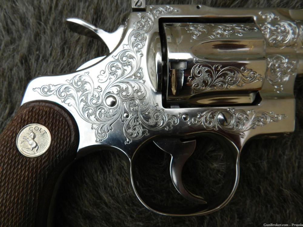 Colt Python 357 Mag 2 1/2" Nickel C Factory Master Engraved R. Burt New-img-7
