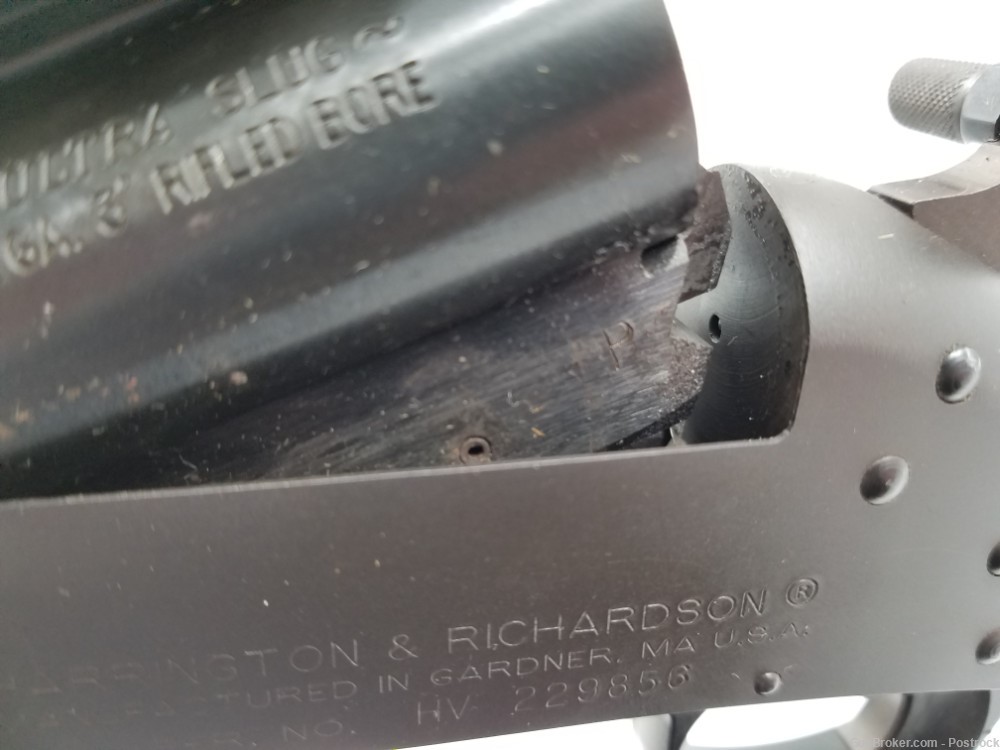 H&R Ultra Slug Gun Single Shot 12 Gauge Rifled Bore Shotgun w/ 24 Barrel -img-15