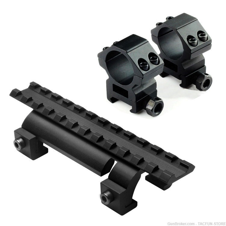 Picatinny Rail Mount Fits GSG-5 MP5 with 25mm Rings-img-0