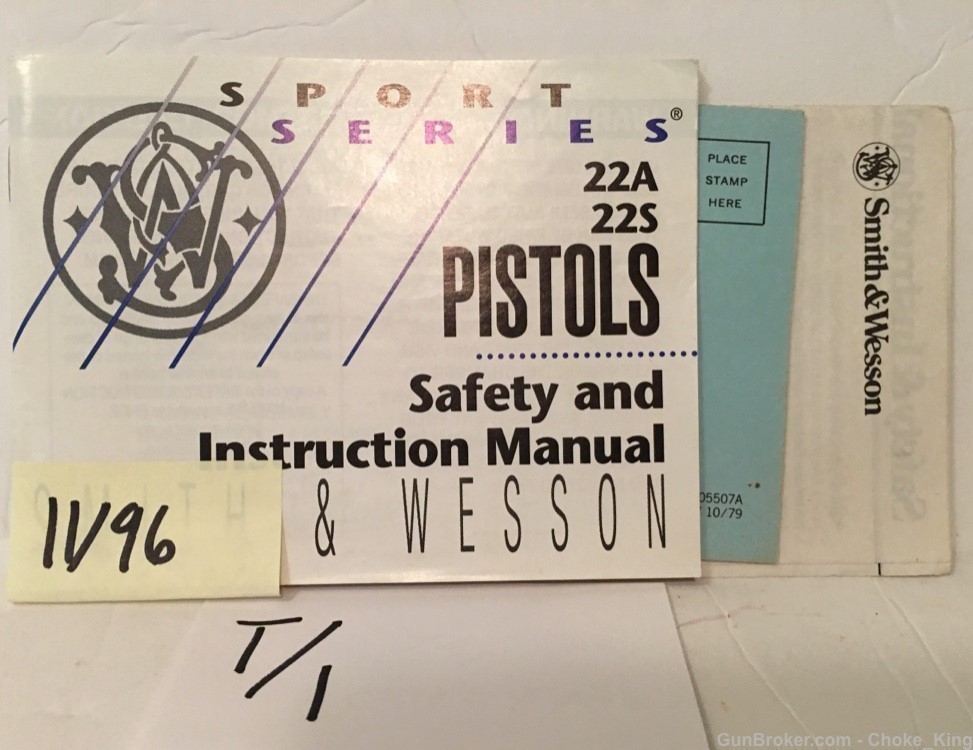 Orig S&W Sport Series 22A 22S Owners Instruction Manual-img-0
