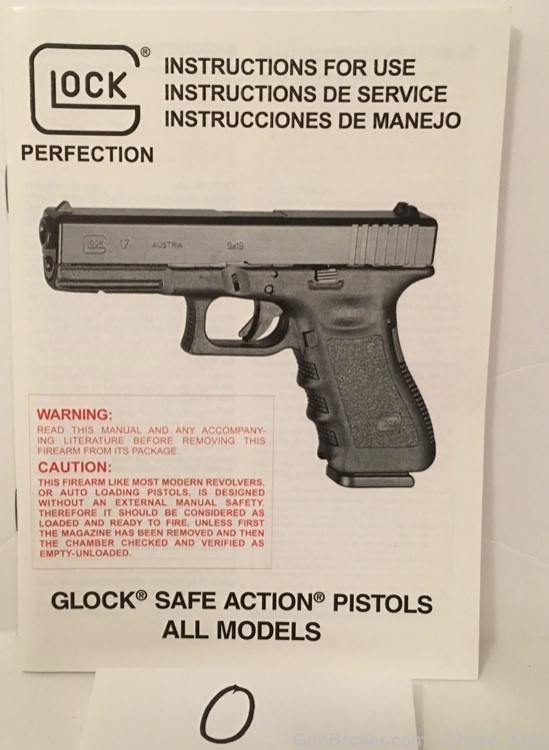 Orig.  Glock All Models Safe Action Owners Instruction Manual-img-0
