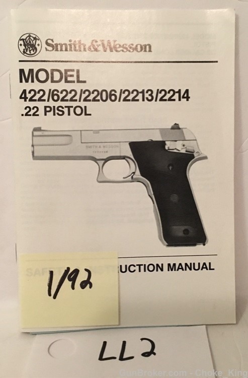 Orig 22 Auto Automatic Models S&W Smith & Wesson  Owners Instruction Manual-img-0