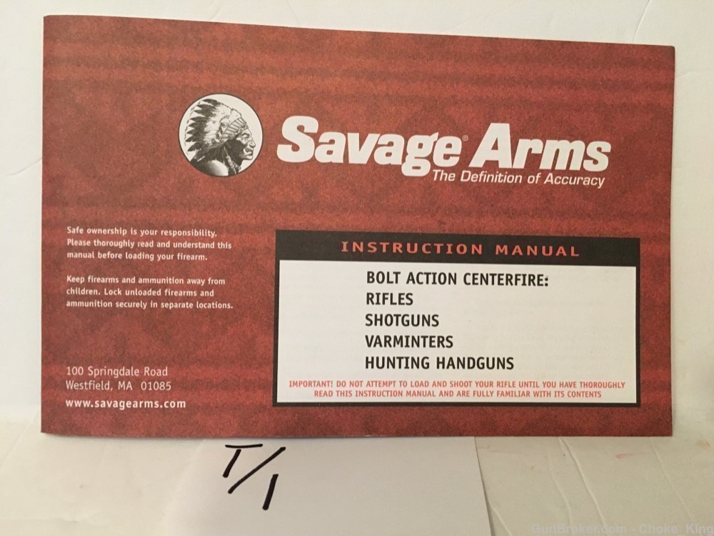 Original Savage Rifle Shotgun Pistol Owners Instruction Manual-img-0