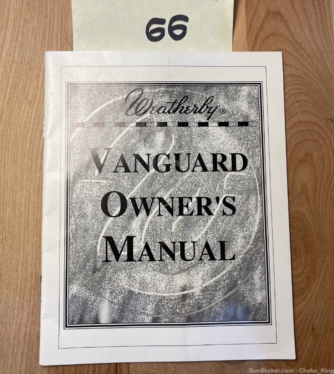 Weatherby Vanguard Owners Instruction Manual -img-0