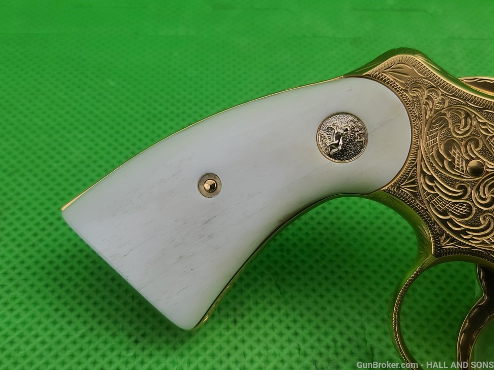 Colt PYTHON 357 Mag * FLANNERY HAND ENGRAVED * 3" * 24 KARAT GOLD PLATED-img-5