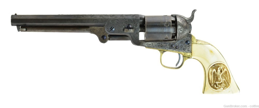 INSCRIBED FACTORY ENGRAVED COLT 1851 NAVY (C14631)-img-1