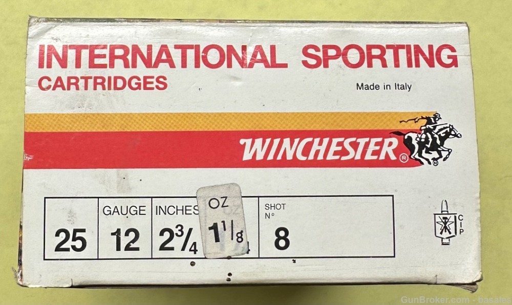 Vintage Winchester International Sporting 12 Gauge 25 Round Box-img-1