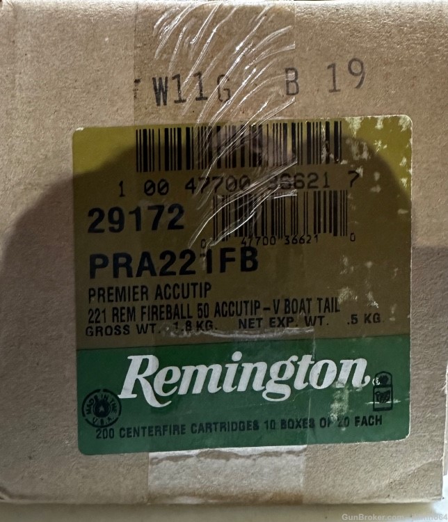 200 rounds of Remington Premier 221 Rem Fireball 50gr ACCUTIP-V BT ammo-img-3