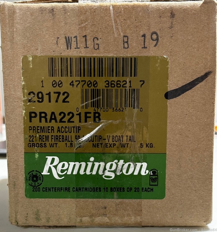 200 rounds of Remington Premier 221 Rem Fireball 50gr ACCUTIP-V BT ammo-img-0
