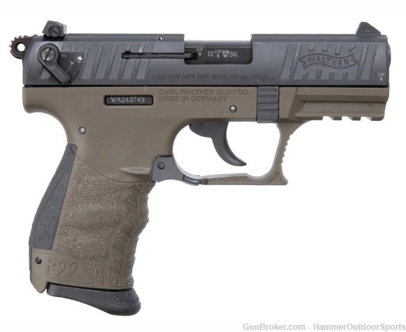 WALTHER P22 QML 22 LR 3.42'' 10-RD PISTOL - Free Gun Safe-img-1