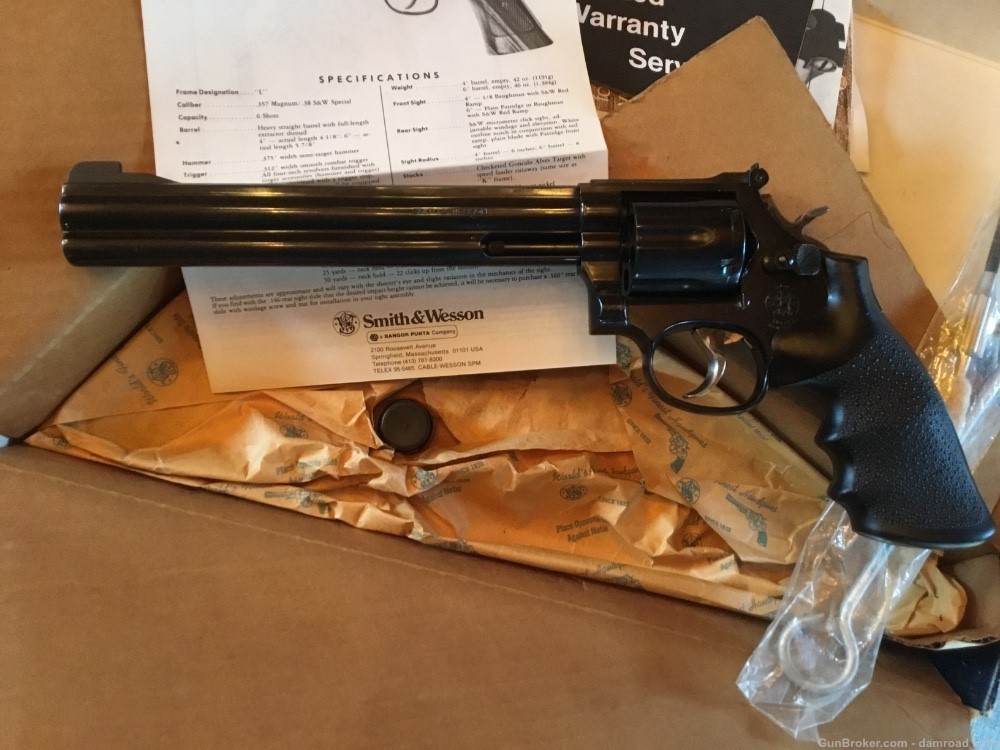 Smith & Wesson 586 8-3/8” Blue 357 Magnum w/Box and Papers-img-1