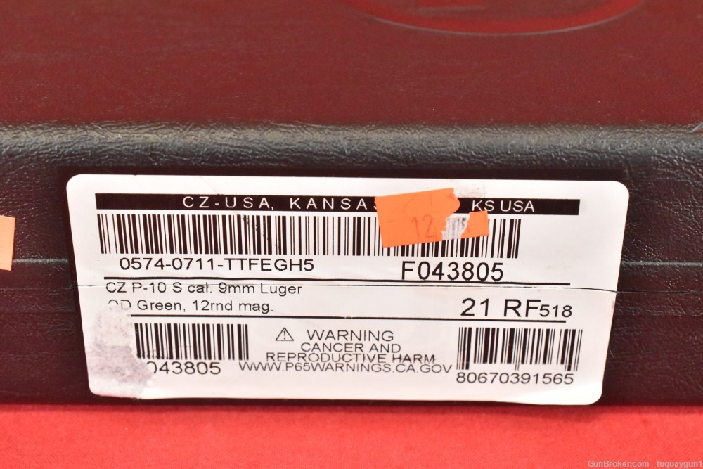 CZ P-10 S OD Green 9mm 3.5" Sub Compact 91565 P-10-img-9