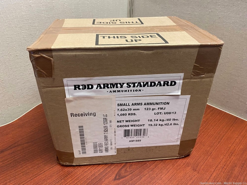 Red Army Standard 7.62x39 123gr FMJ AM1889  1080 ROUNDS-img-1