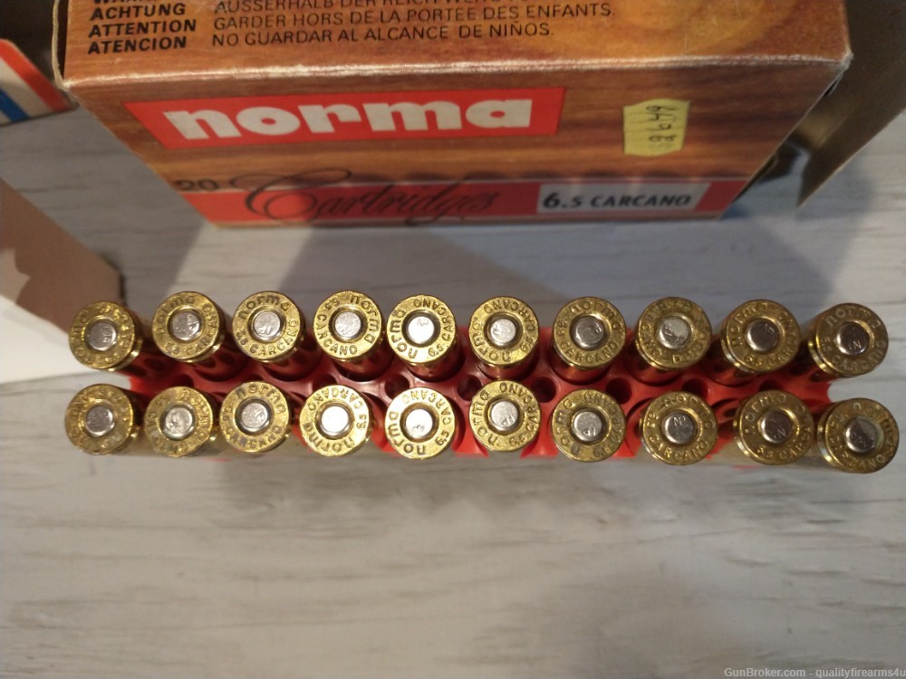 6.5 CARCANO AMMO aka 6.5X52 CARCANO.....40 ROUNDS IN EXC COND! BUY NOW!-img-2
