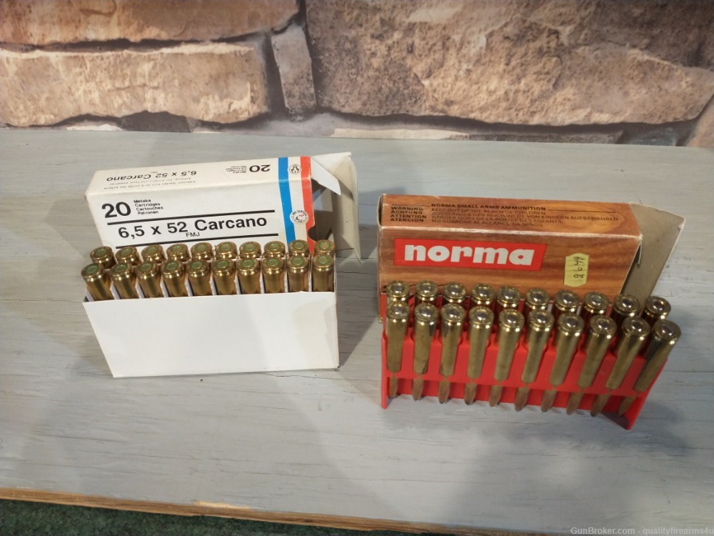 6.5 CARCANO AMMO aka 6.5X52 CARCANO.....40 ROUNDS IN EXC COND! BUY NOW!-img-0