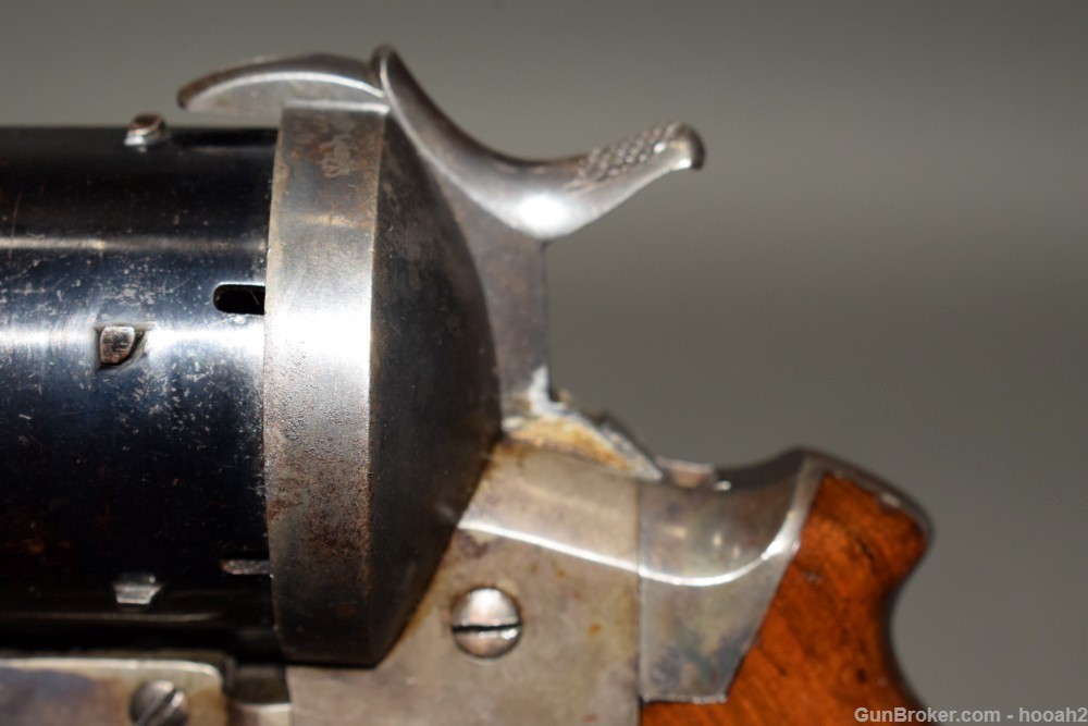 Antique E Lefeucheux Triple Action Revolver 12mm Pinfire Paris 1862? READ-img-10