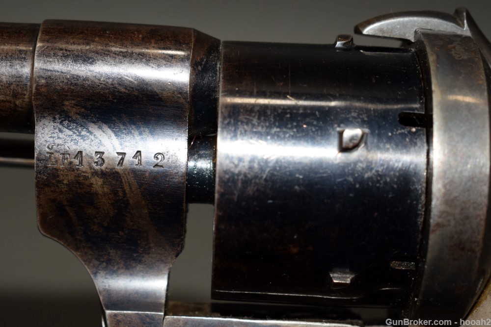 Antique E Lefeucheux Triple Action Revolver 12mm Pinfire Paris 1862? READ-img-12