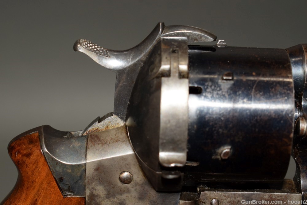 Antique E Lefeucheux Triple Action Revolver 12mm Pinfire Paris 1862? READ-img-5
