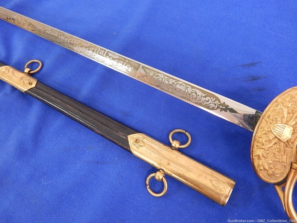 1890s US Public Health & Marine Hospital Service Sword with Scabbard-img-8