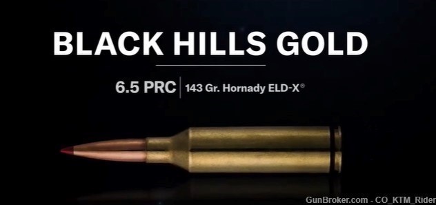 Black Hills 6.5 PRC 143gr ELD-X - Sealed Case- 100 rounds-img-3