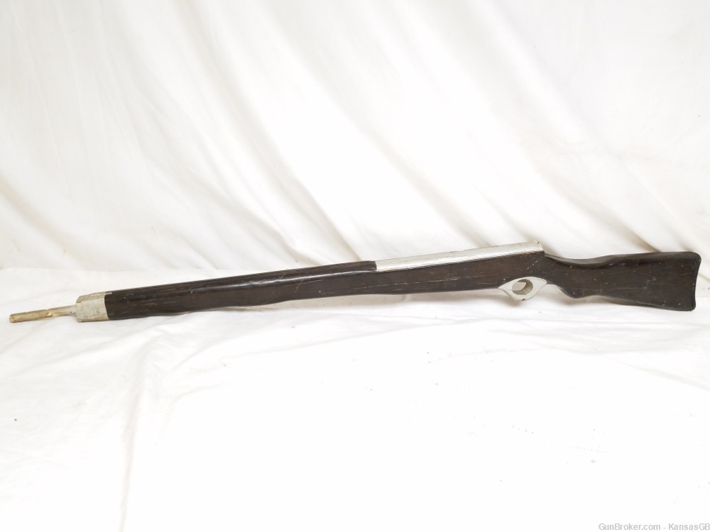 Antique Springfield 03 ROTC Training rifle? Toy? Pine Wood, Leather Butt -img-1