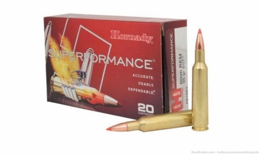 6MM Remington 95 Grn Hornady SST Five 20 Round Boxes 100 Rounds Last Lot-img-0
